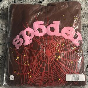 Sp5der web hoodie ‘brown’
